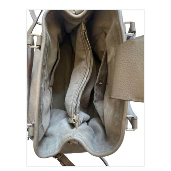 Coach Pebbled Leather Riley Satchel - 14"W x 10"H x 4"D - Medium Grey - Picture 4 of 6